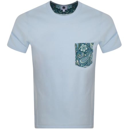 Product Image for Pretty Green Itchycoo Paisley Pocket T Shirt Blue