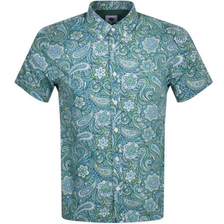 Product Image for Pretty Green Paisley Short Sleeve Shirt Green