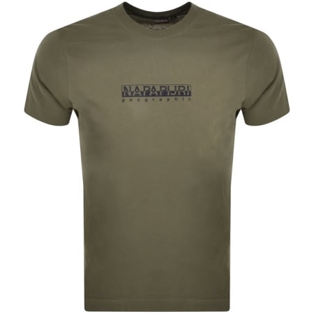 Product Image for Napapijri S Box Logo T Shirt Green