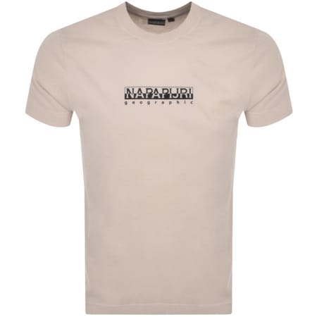 Product Image for Napapijri S Box Logo T Shirt Cream