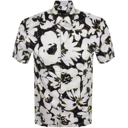Product Image for Ted Baker Floral Print Short Sleeved Shirt White
