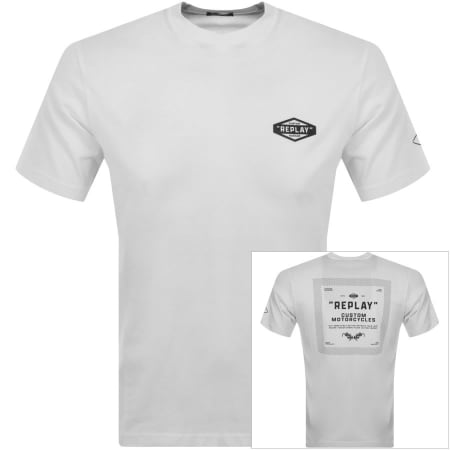 Product Image for Replay Back Graphic T Shirt White