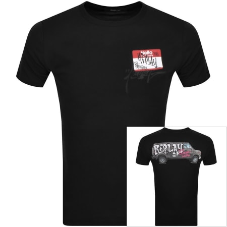 Product Image for Replay Van Back Graphic T Shirt Black