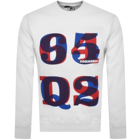 Product Image for DSQUARED2 Crew Neck Logo Sweatshirt White