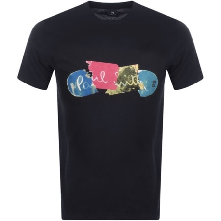 Product Image for PS By Paul Smith Broken Board T Shirt Navy