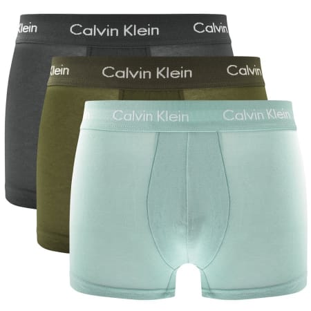 Product Image for Calvin Klein Underwear Three Pack Trunks Green