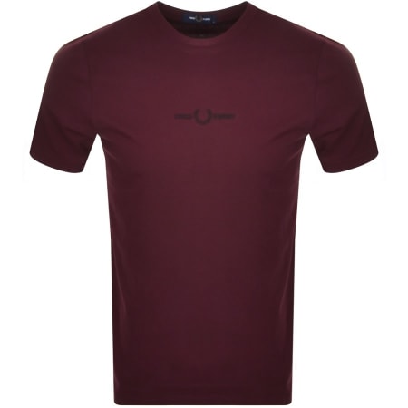Product Image for Fred Perry Embroidered T Shirt Burgundy