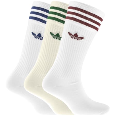 Product Image for adidas Originals Three Pack Logo Socks White