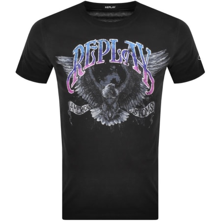 Product Image for Replay Eagle Logo T Shirt Black