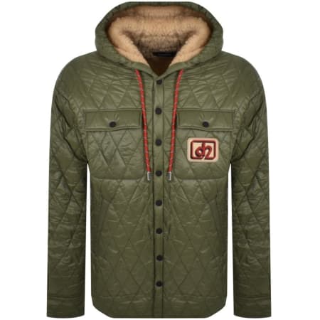 Product Image for DSQUARED2 Quilt Hooded Jacket Green