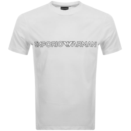 Product Image for Emporio Armani Crew Neck Logo T Shirt White