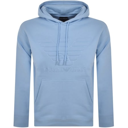 Product Image for Emporio Armani Logo Hoodie Blue