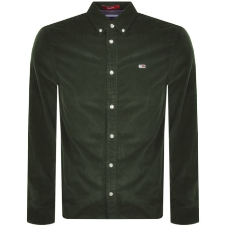 Product Image for Tommy Jeans Corduroy Long Sleeved Shirt Green