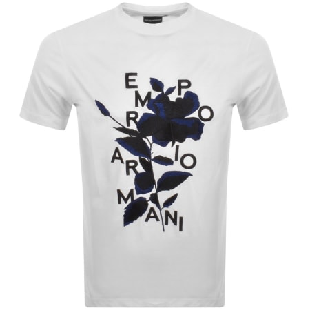 Product Image for Emporio Armani Crew Neck Logo T Shirt White