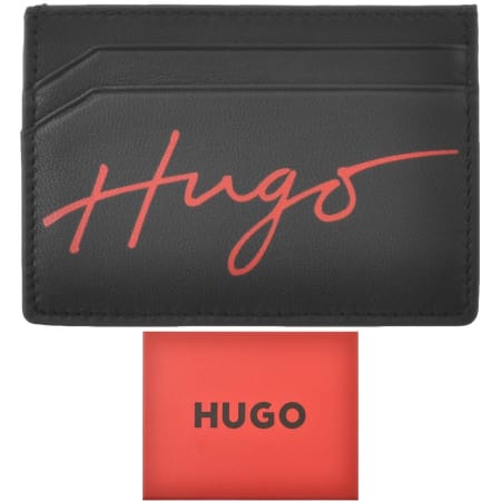Product Image for Hugo Handwritten Card Holder Black
