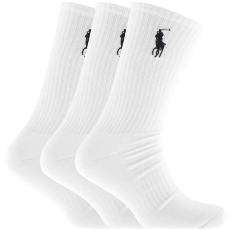 Product Image for Ralph Lauren 3 Pack Socks White