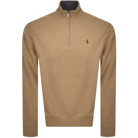 Product Image for Ralph Lauren Half Zip Sweatshirt Brown
