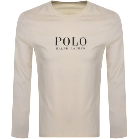 Product Image for Ralph Lauren Logo Long Sleeve T Shirt Cream