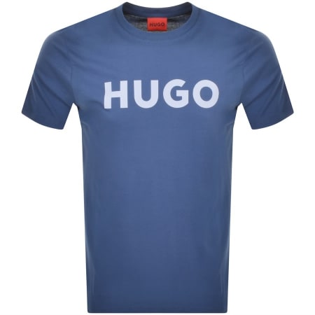 Product Image for HUGO Dulivio Crew Neck T Shirt Blue