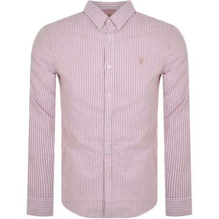 Product Image for Farah Vintage Brewer Long Sleeve Shirt Orange