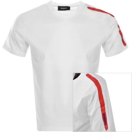 Product Image for DSQUARED2 Shoulder Logo T Shirt White