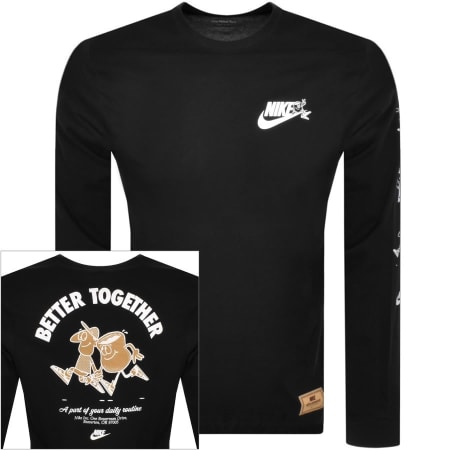 Product Image for Nike Logo Long Sleeve T Shirt Black