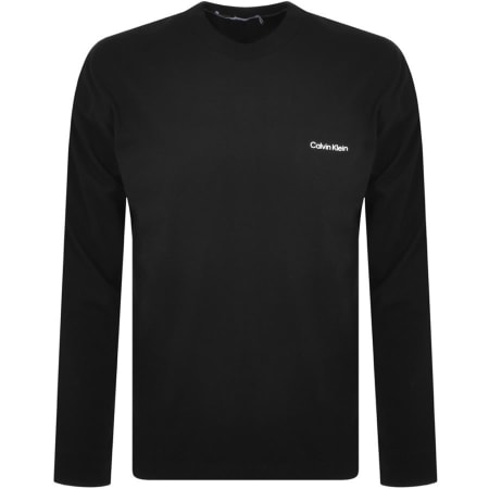 Product Image for Calvin Klein Long Sleeve Interlock T Shirt Black