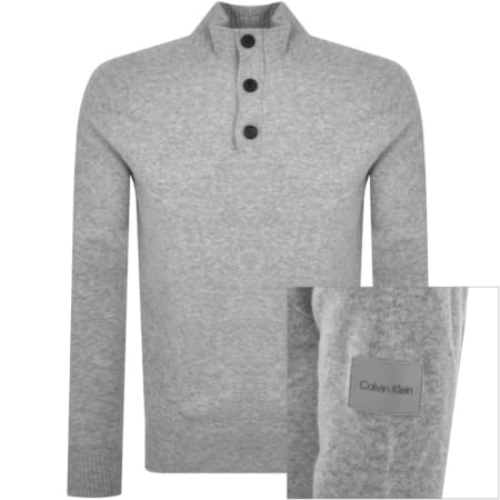Calvin Klein Half Zip Sweatshirt Grey | Mainline Menswear Ireland