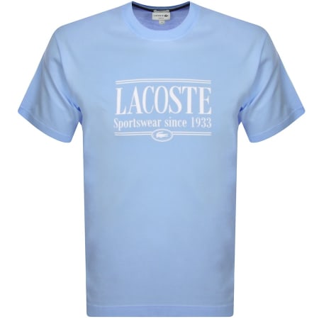 Product Image for Lacoste Short Sleeved Logo T Shirt Blue