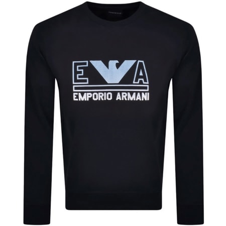 Product Image for Emporio Armani Logo Crew Neck Sweatshirt Navy
