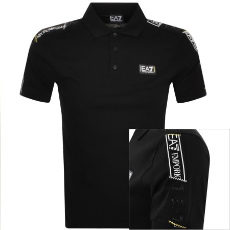 Product Image for EA7 Emporio Armani Short Sleeved Polo T Shirt Blac