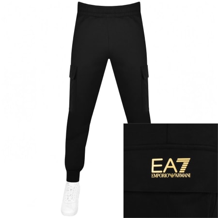 Product Image for EA7 Emporio Armani Logo Jogging Bottoms Black