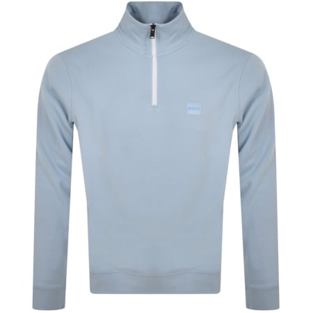 Product Image for BOSS Zetrust Half Zip Sweatshirt Blue