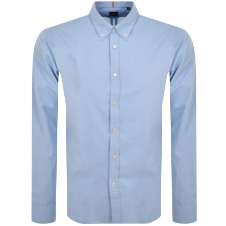 Product Image for BOSS Riou 1 Long Sleeved Shirt Blue