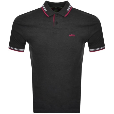 Product Image for BOSS Paul Curved Polo T Shirt Grey