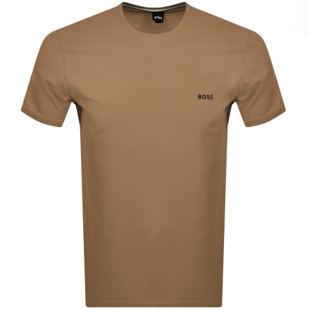 Product Image for BOSS Lounge Crew Neck Logo T Shirt Brown