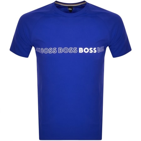 Product Image for BOSS Bodywear Logo Slim Fit T Shirt Blue