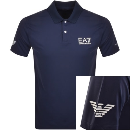Product Image for EA7 Emporio Armani Short Sleeved Polo T Shirt Navy