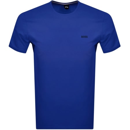Product Image for BOSS Lounge Crew Neck Logo T Shirt Blue