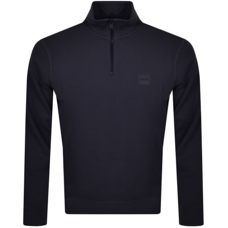 Product Image for BOSS Zetrust Half Zip Sweatshirt Navy