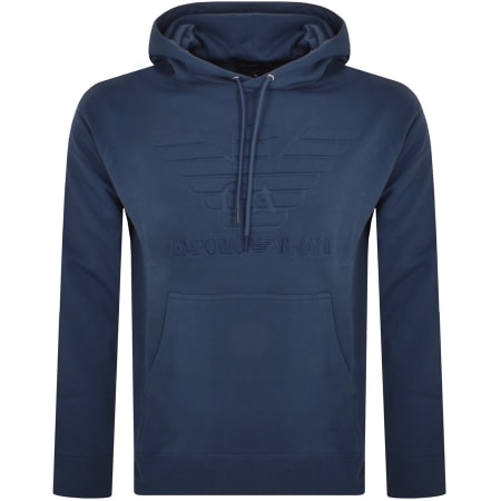 Product Image for Emporio Armani Logo Hoodie Blue