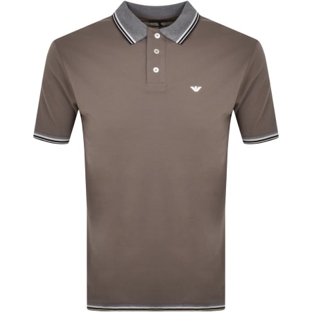 Product Image for Emporio Armani Short Sleeved Polo T Shirt Brown