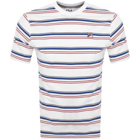 Product Image for Fila Vintage Yarn Dye Stripe T Shirt White