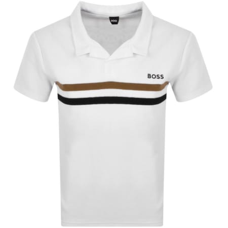 Product Image for BOSS Terry Polo T Shirt White