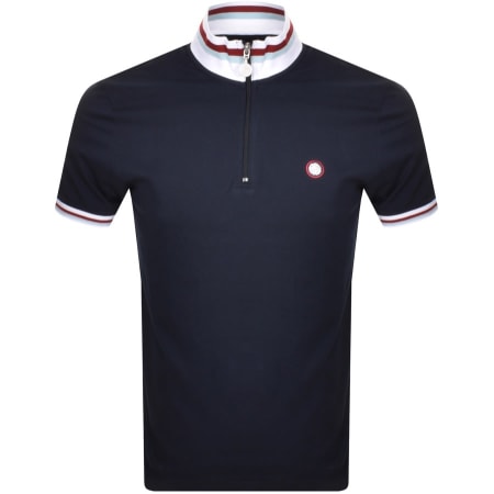 Product Image for Pretty Green Quarter Zip Cycling T Shirt Navy