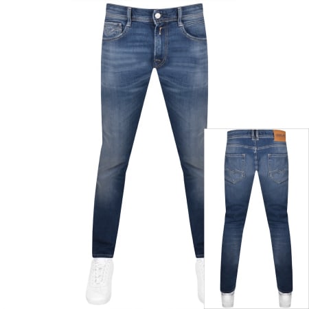 Product Image for Replay Comfort Fit Rocco Jeans Mid Wash Blue