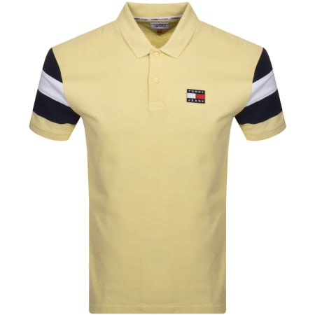 Product Image for Tommy Jeans Logo Polo Shirt Yellow