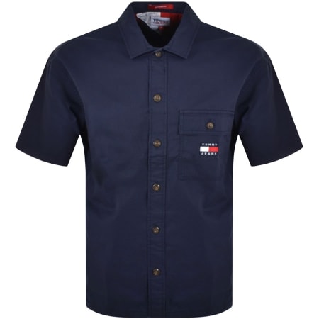 Product Image for Tommy Jeans Short Sleeve Solid Overshirt Navy