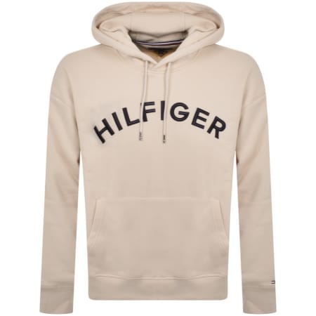 Product Image for Tommy Hilfiger Arched Logo Hoodie Beige