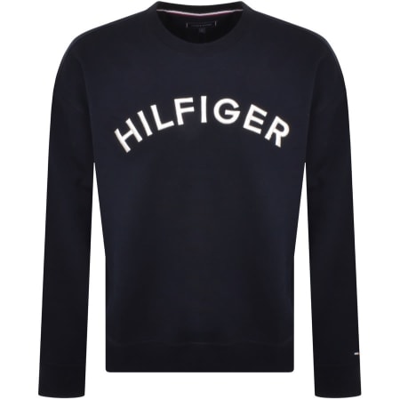 Product Image for Tommy Hilfiger Arched Logo Sweatshirt Navy
